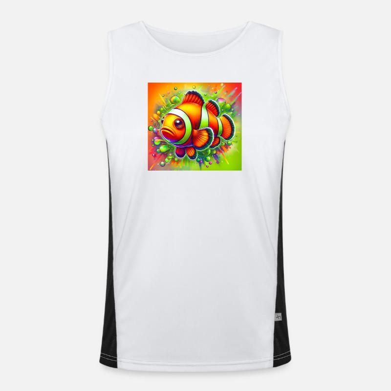 Clownfisch Funktionelles Kontrast-Tank Top für Männer 