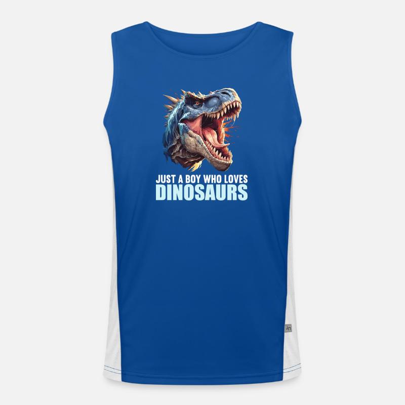 Dino Saurier Dinosaurier Funktionelles Kontrast-Tank Top für Männer 