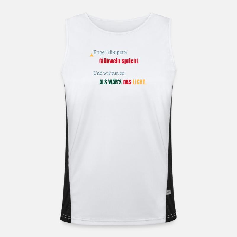 Engel, Glühwein & ein bisschen Licht. (dunkel) Funktionelles Kontrast-Tank Top für Männer 
