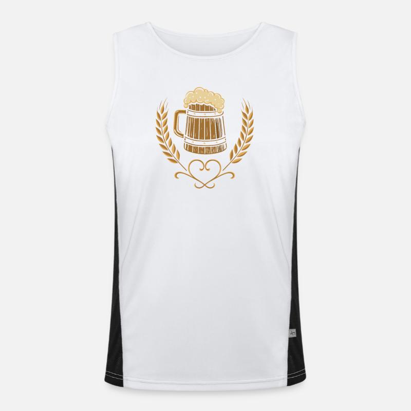 Zünftiger Bierkrug - Volksfest & Biergarten Funktionelles Kontrast-Tank Top für Männer 
