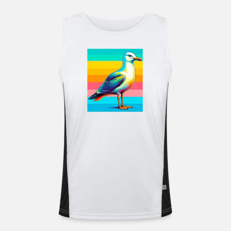 Möwe Funktionelles Kontrast-Tank Top für Männer 