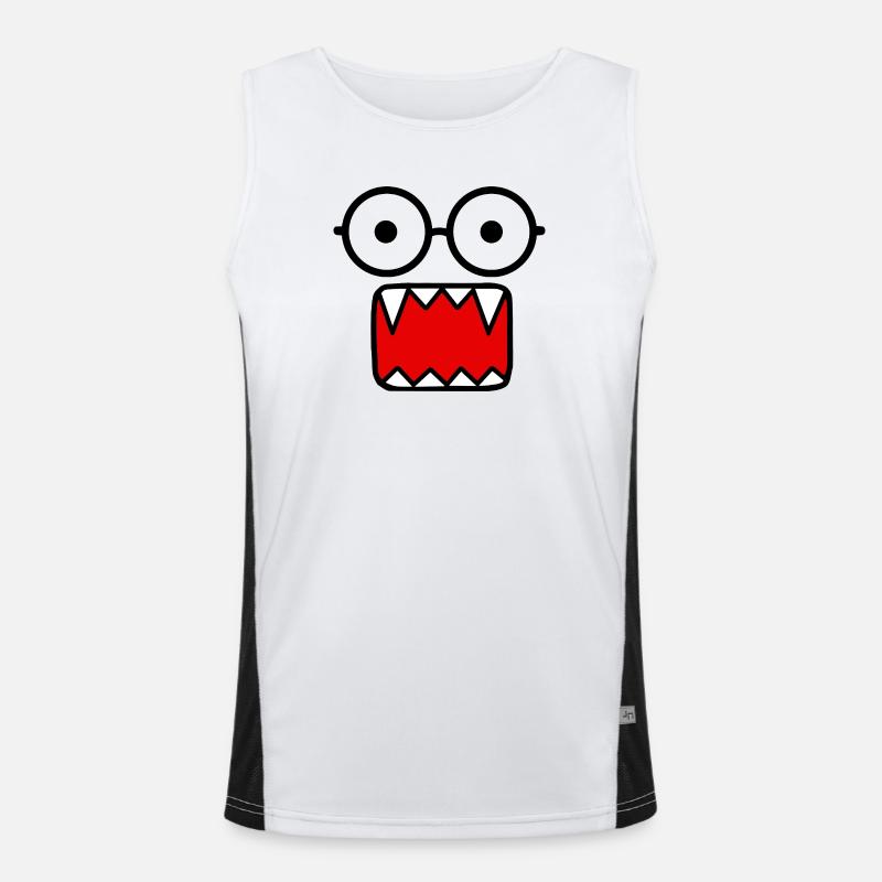 Retro Y2K Monster Emo Halloween Funktionelles Kontrast-Tank Top für Männer 