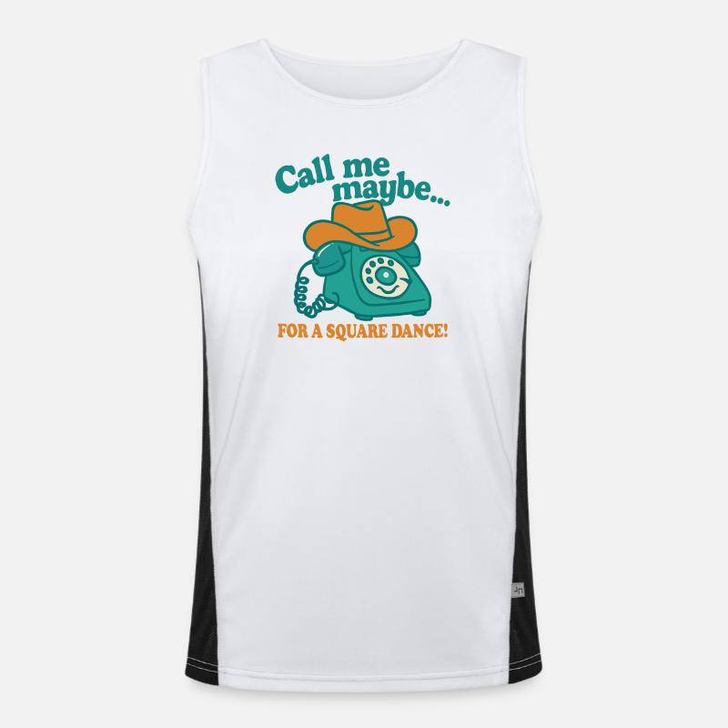 Call me for a Square Dance Men's Functional Contrast Tank Top 