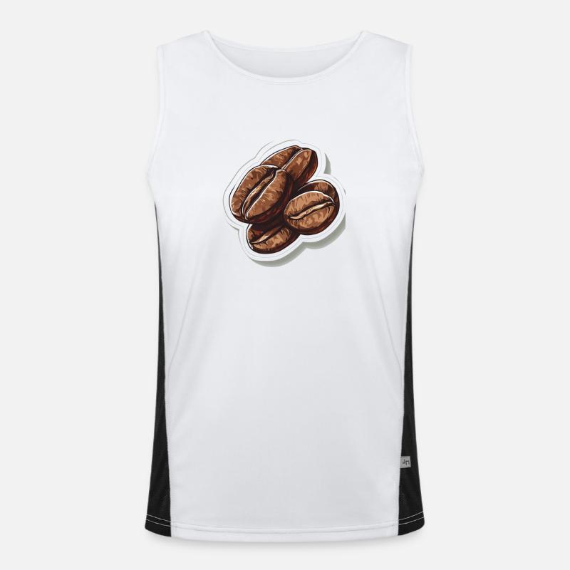 Kaffee Funktionelles Kontrast-Tank Top für Männer 