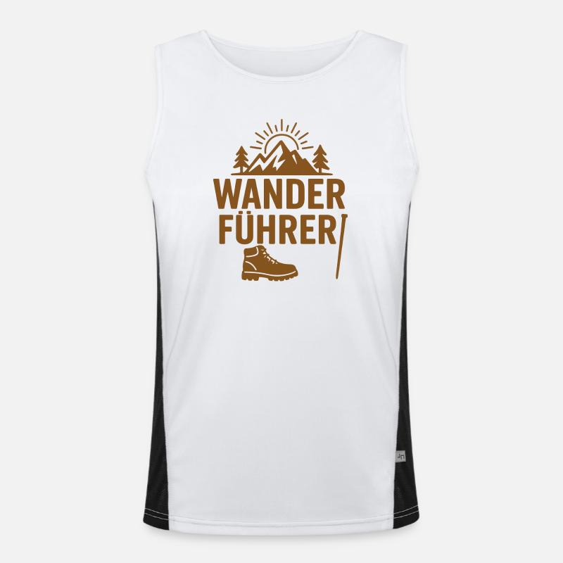 Wanderführer Mountain Adventure Design Funktionelles Kontrast-Tank Top für Männer 