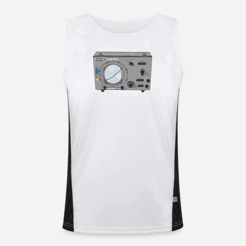 Globus Vintage Navigation Analoges Gerät Funktionelles Kontrast-Tank Top für Männer 