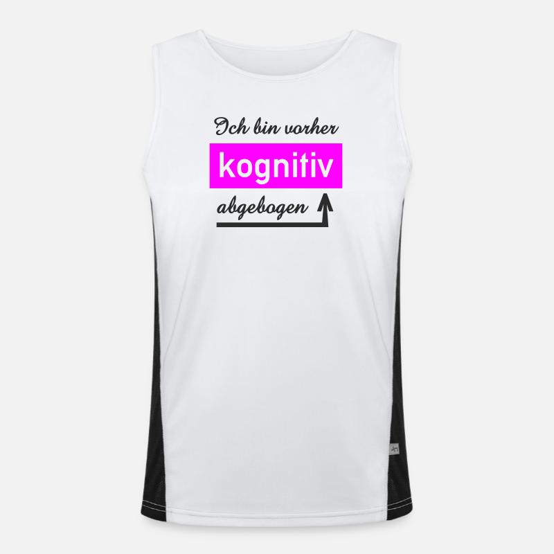 Cognitive Thinker Personalized Design - Men's Functional Contrast Tank Top  - white/black