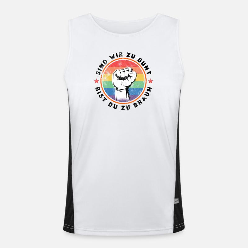 SETTING A STAND AGAINST THE RIGHT Men's Functional Contrast Tank Top 