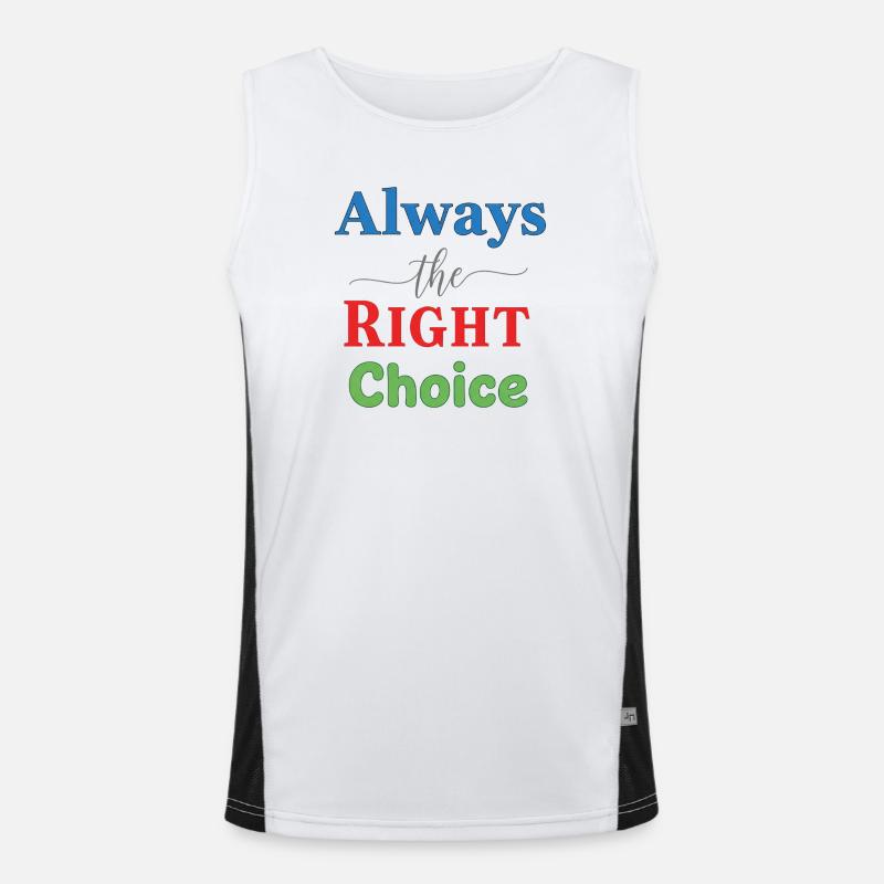 Vivid Multicolour Typography Design Men's Functional Contrast Tank Top 