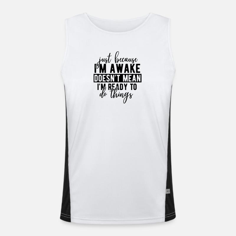 Abstract Geometric Pattern Men's Functional Contrast Tank Top 