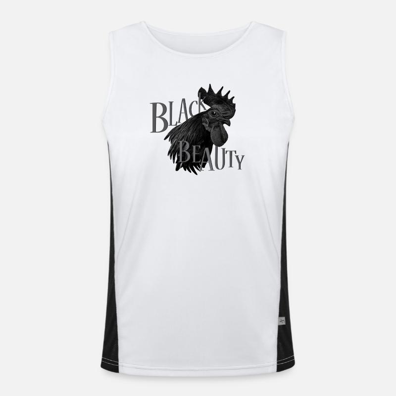 Ayam Cemani Black Beauty Men's Functional Contrast Tank Top 