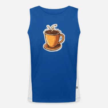 Caffè Canotta sportiva da uomo in contrasto cromatico 