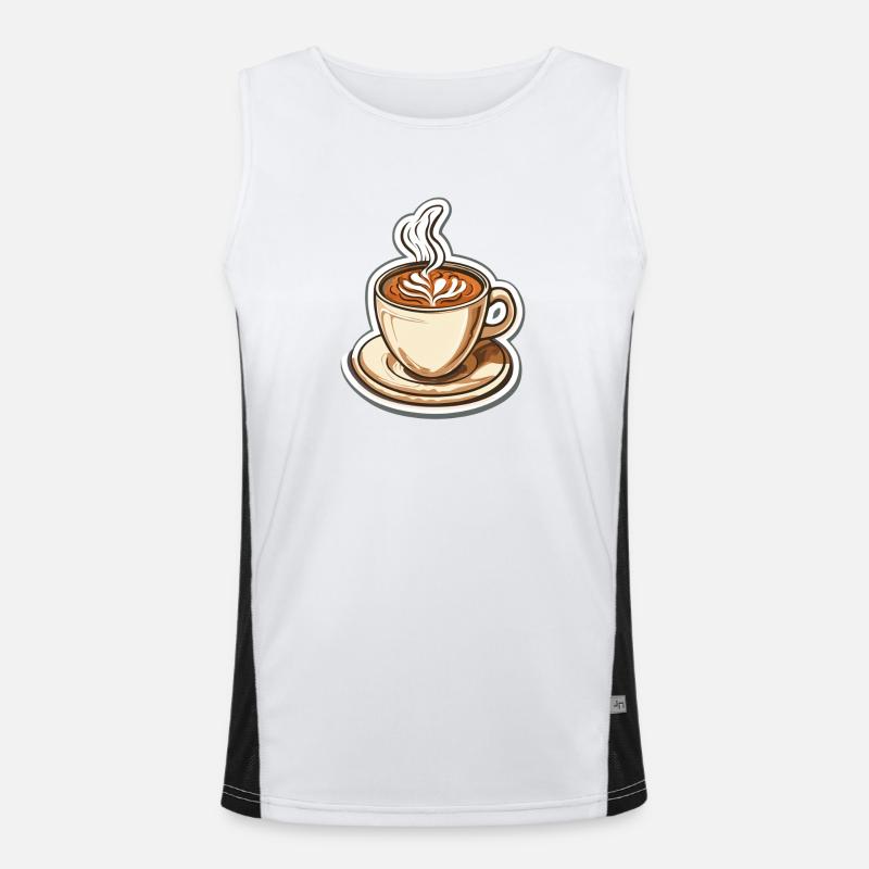Coffee Men's Functional Contrast Tank Top 