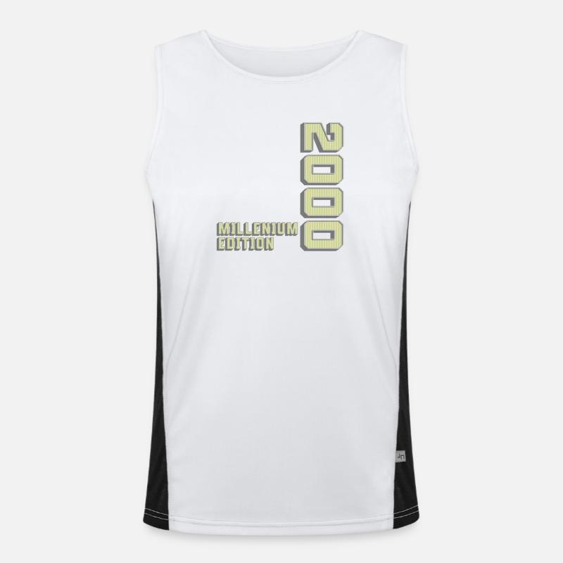 Millenium Edition, Geburtstagsgeschenk 2000er Funktionelles Kontrast-Tank Top für Männer 