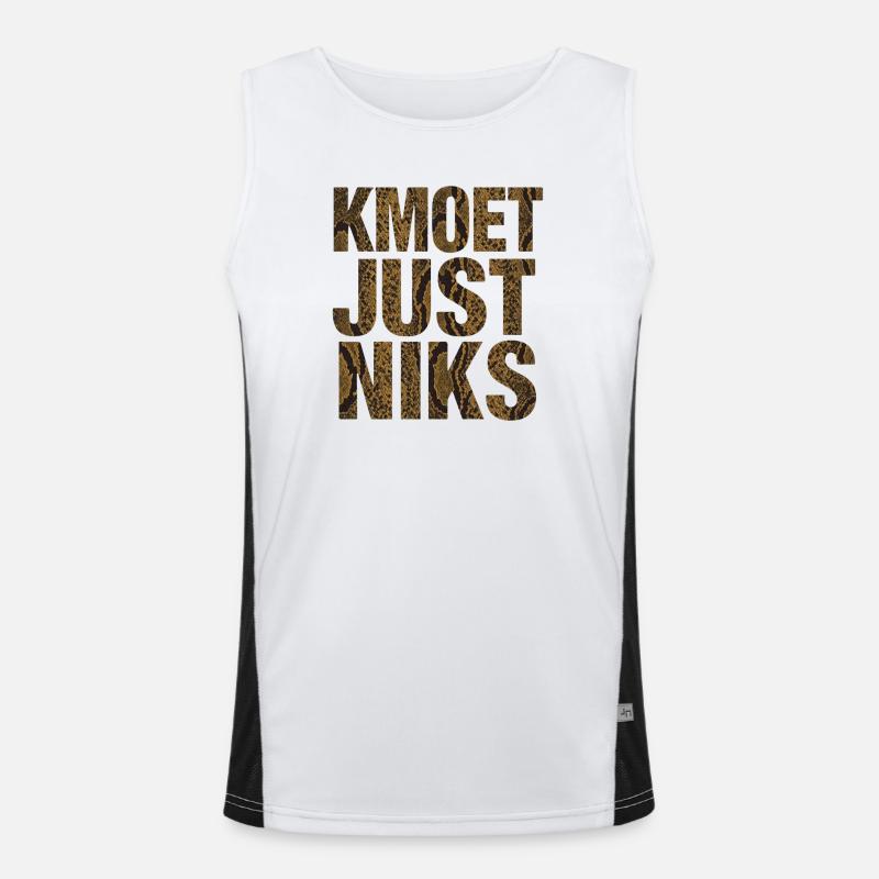 Kmoet just nothing, Antwerp dialect Shirts Men's Functional Contrast Tank Top 