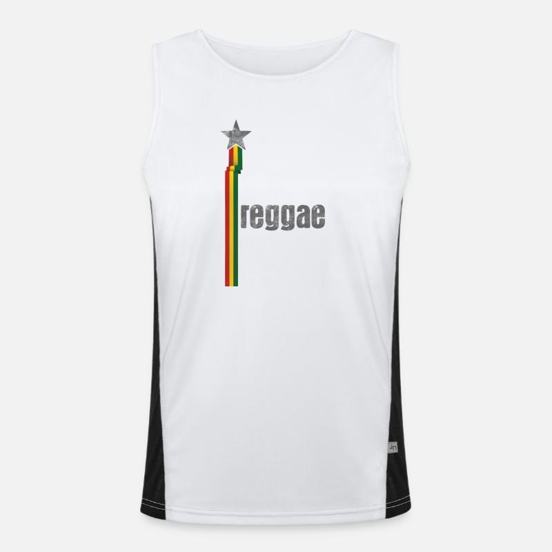 Conception de logo Reggae Star Rasta Débardeur respirant contrasté Homme 
