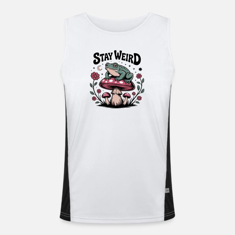 Stay Weird - Drôle de dicton Débardeur respirant contrasté Homme 