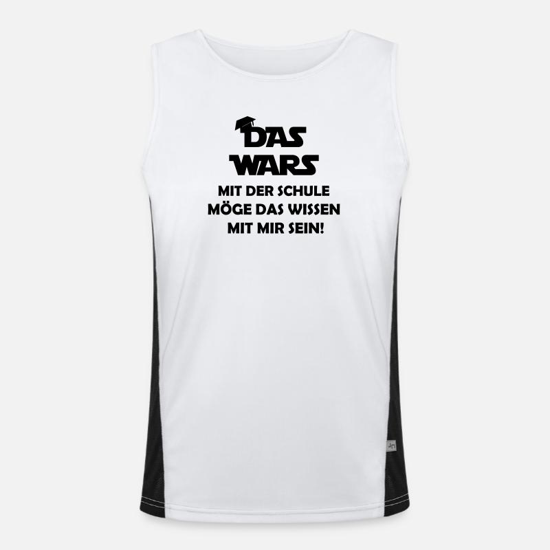 das_wars_mit_der_schule Funktionelles Kontrast-Tank Top für Männer 