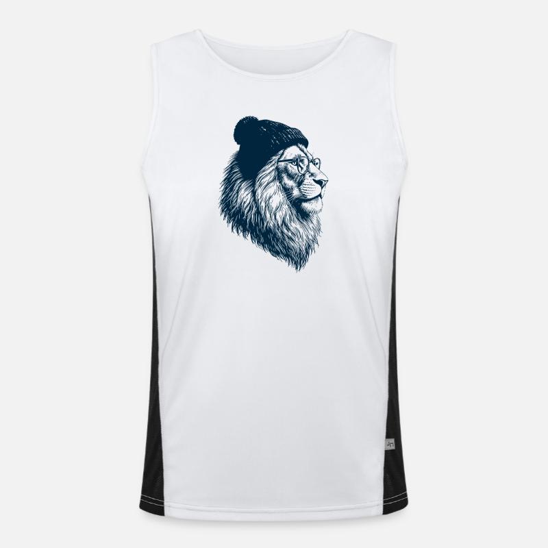 Hipster Lion Débardeur respirant contrasté Homme 