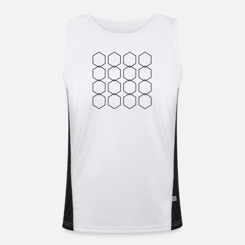 Abstraktes Muster Funktionelles Kontrast-Tank Top für Männer 