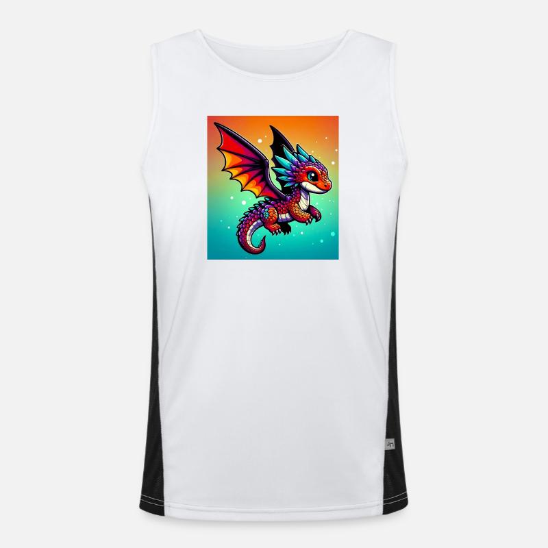 Drache Funktionelles Kontrast-Tank Top für Männer 