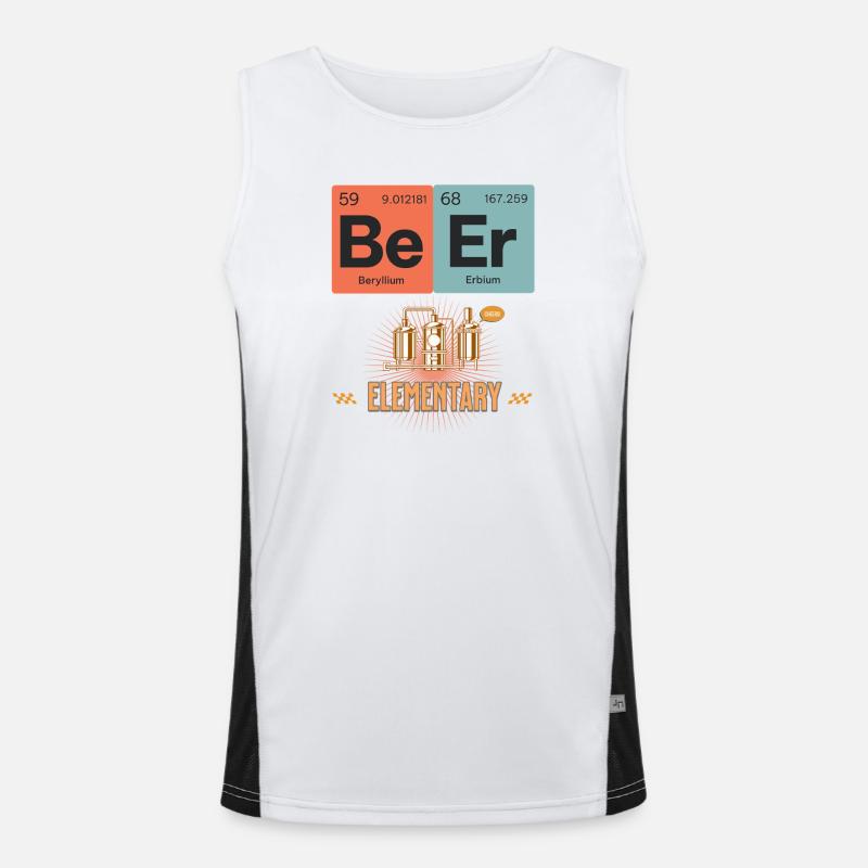 Science-Inspired Elemental BeerT-Shirt Design Men's Functional Contrast Tank Top 