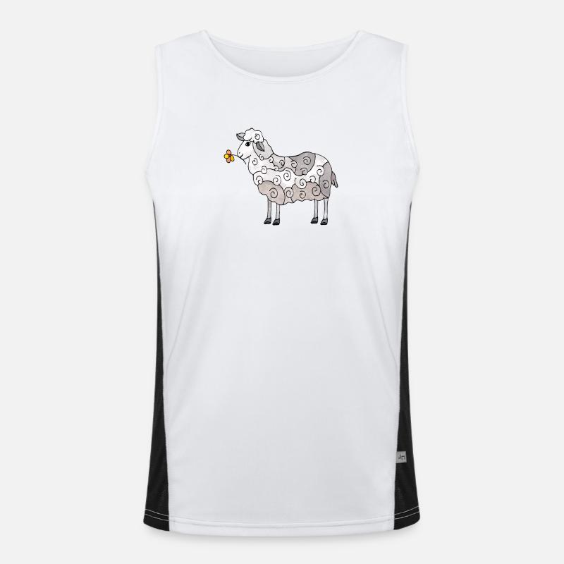 Schaf Funktionelles Kontrast-Tank Top für Männer 