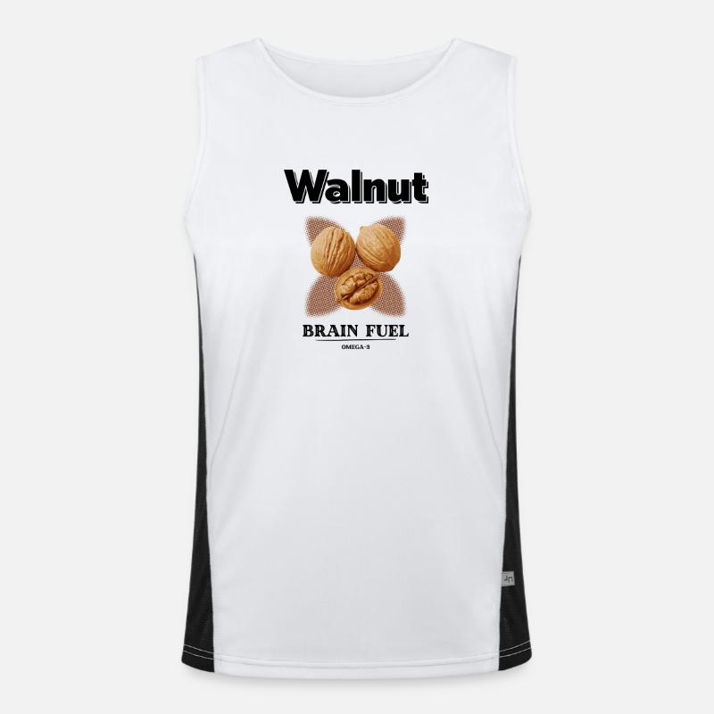 Walnut Brain Fuel | Omega 3 power Men's Functional Contrast Tank Top 