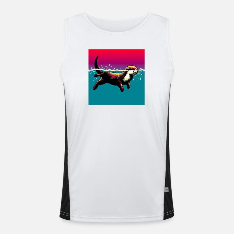 Otter Funktionelles Kontrast-Tank Top für Männer 