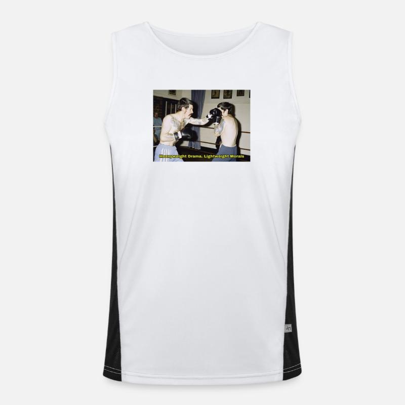 Match de boxe avec un message moral Débardeur respirant contrasté Homme 