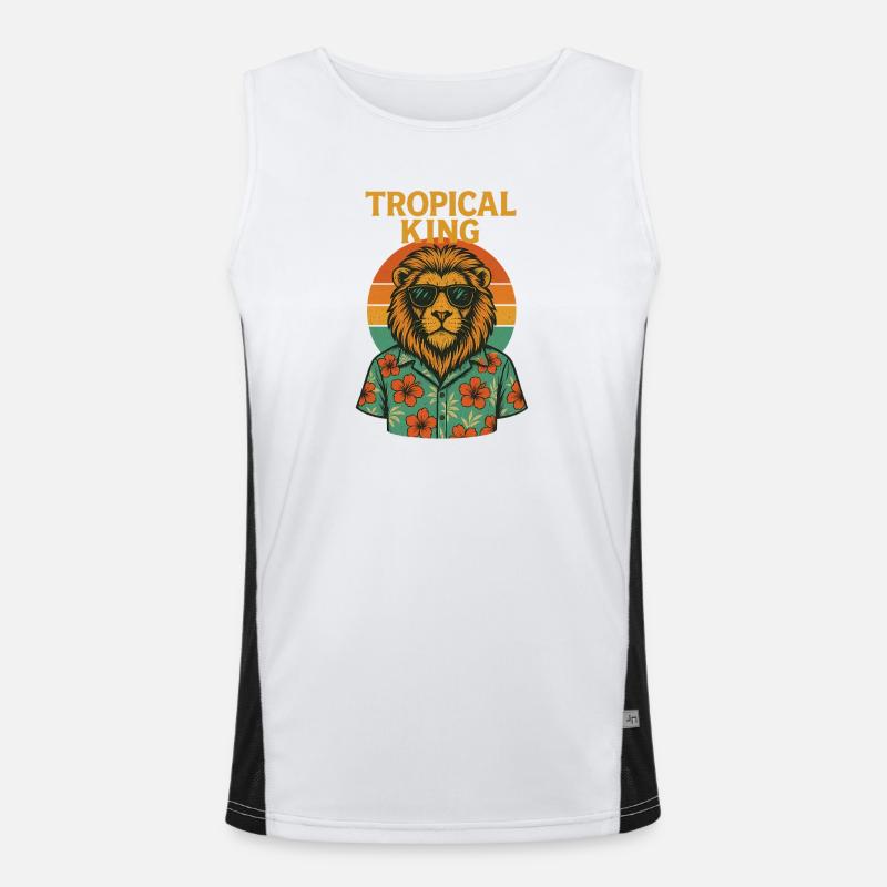 Roi tropical - Lion Débardeur respirant contrasté Homme 