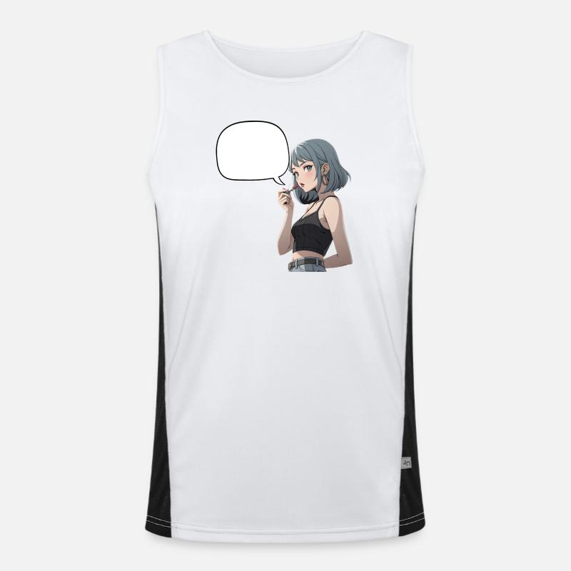 Sprechblasen Noirheldin CropTop Funktionelles Kontrast-Tank Top für Männer 