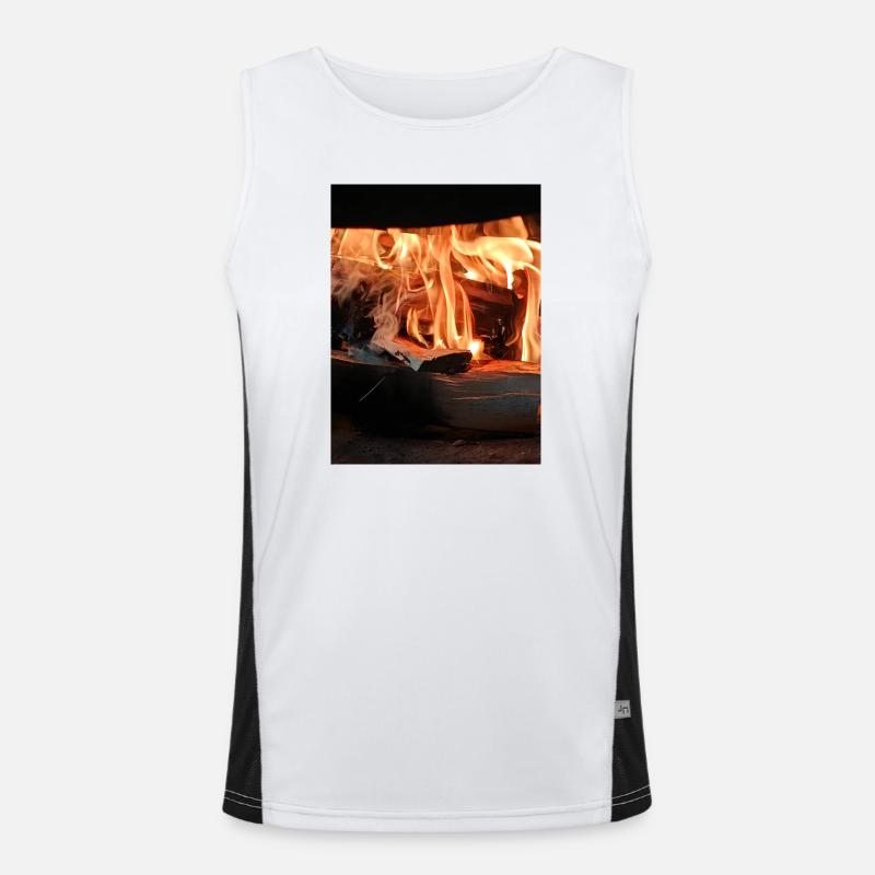 Flame Hanging Flame Men's Functional Contrast Tank Top 