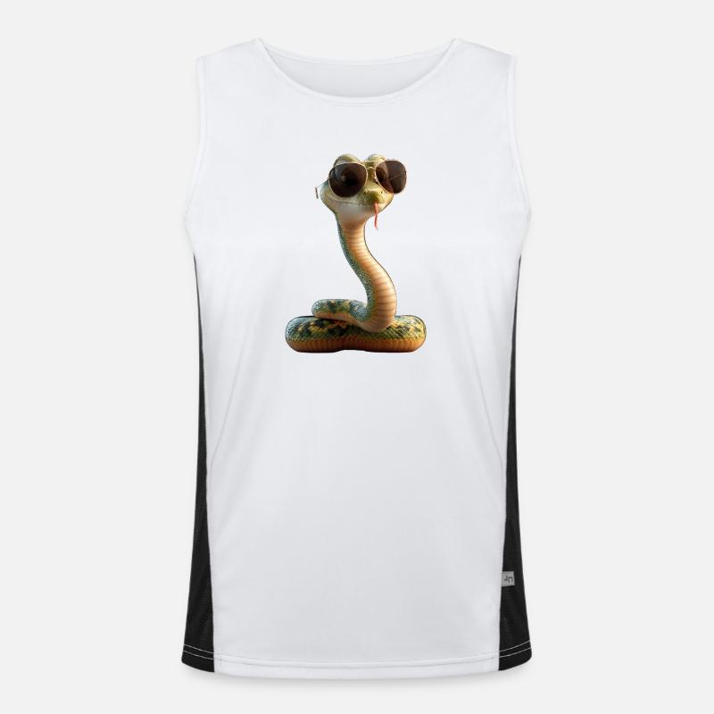 snake, python, cobra, rattlesnake, snakes Men's Functional Contrast Tank Top 
