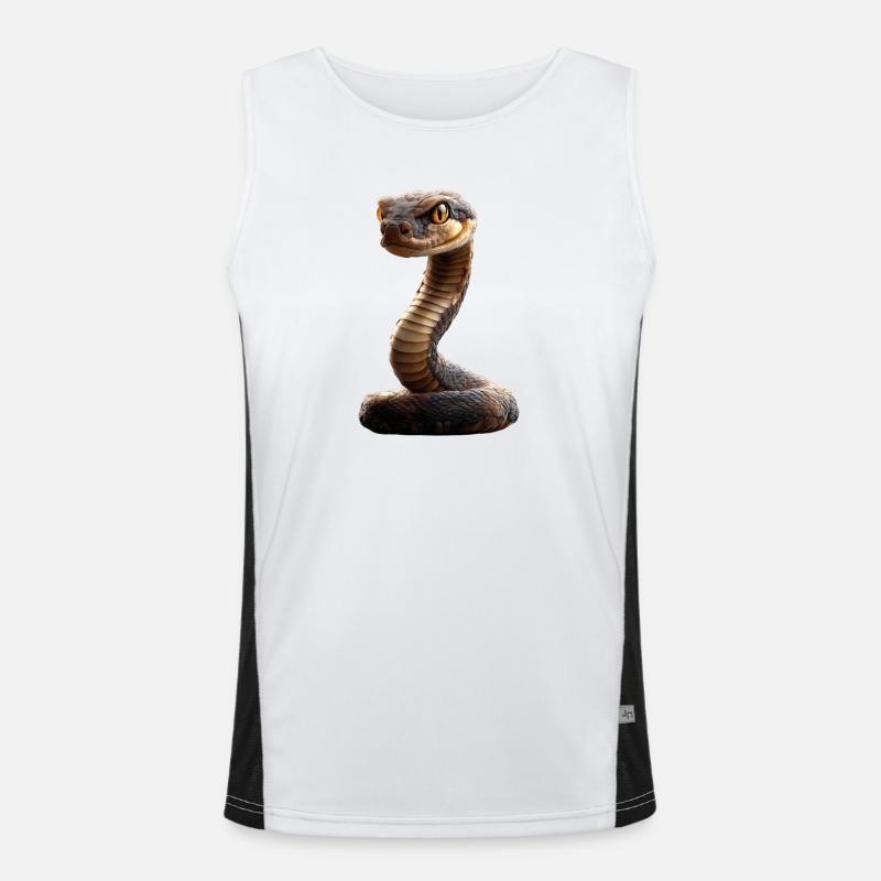 serpent, python, cobra, serpent à sonnettes, serpents Débardeur respirant contrasté Homme 