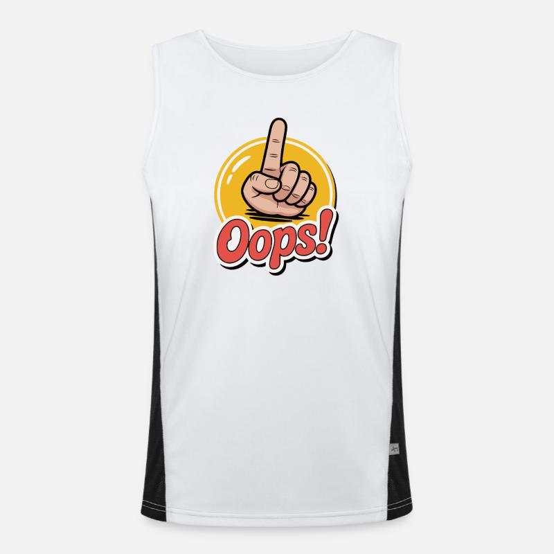 Grafikdesign mit kräftiger Handgeste Funktionelles Kontrast-Tank Top für Männer 