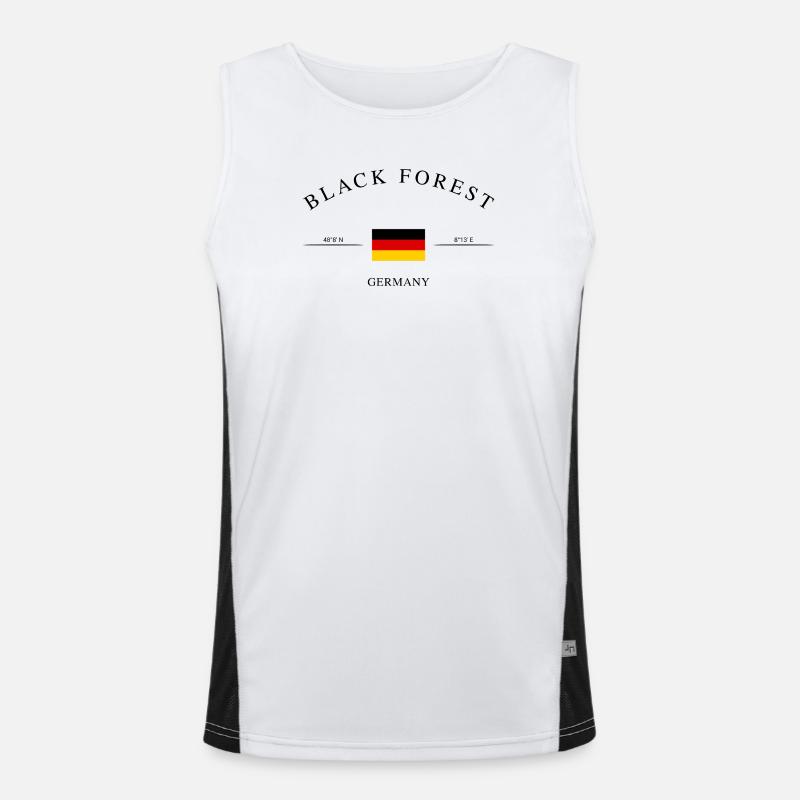 Black Forest Germany Holiday Souvenir & Gift Men's Functional Contrast Tank Top 