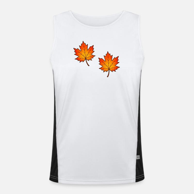 Illustration de feuilles d’érable d’automne Débardeur respirant contrasté Homme 