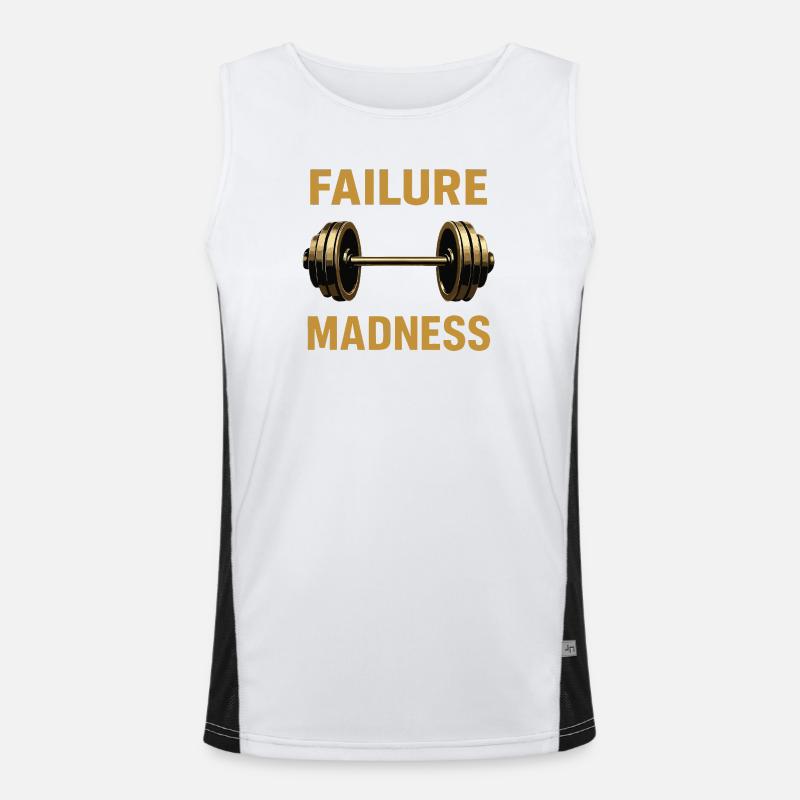 Conception de motivation d’échec et de folie Débardeur respirant contrasté Homme 