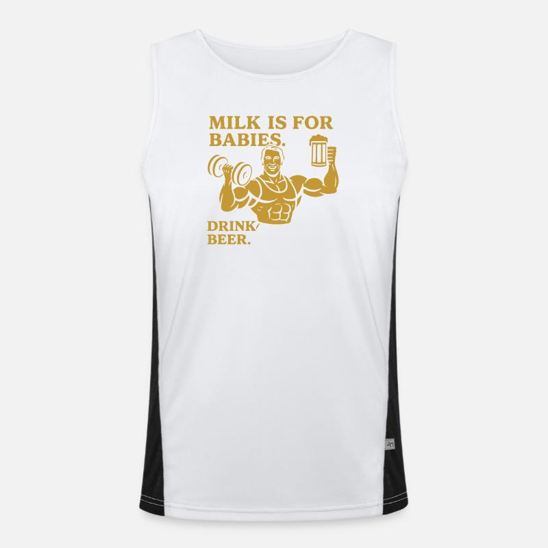 Conception audacieuse de citation de boisson virile Débardeur respirant contrasté Homme 