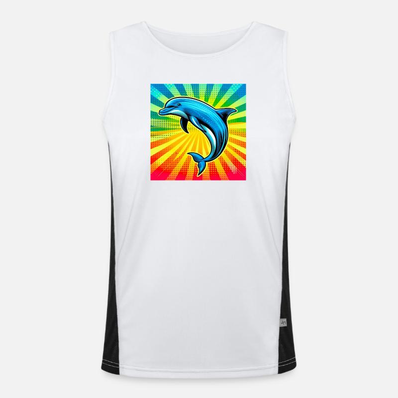 Delfin Funktionelles Kontrast-Tank Top für Männer 