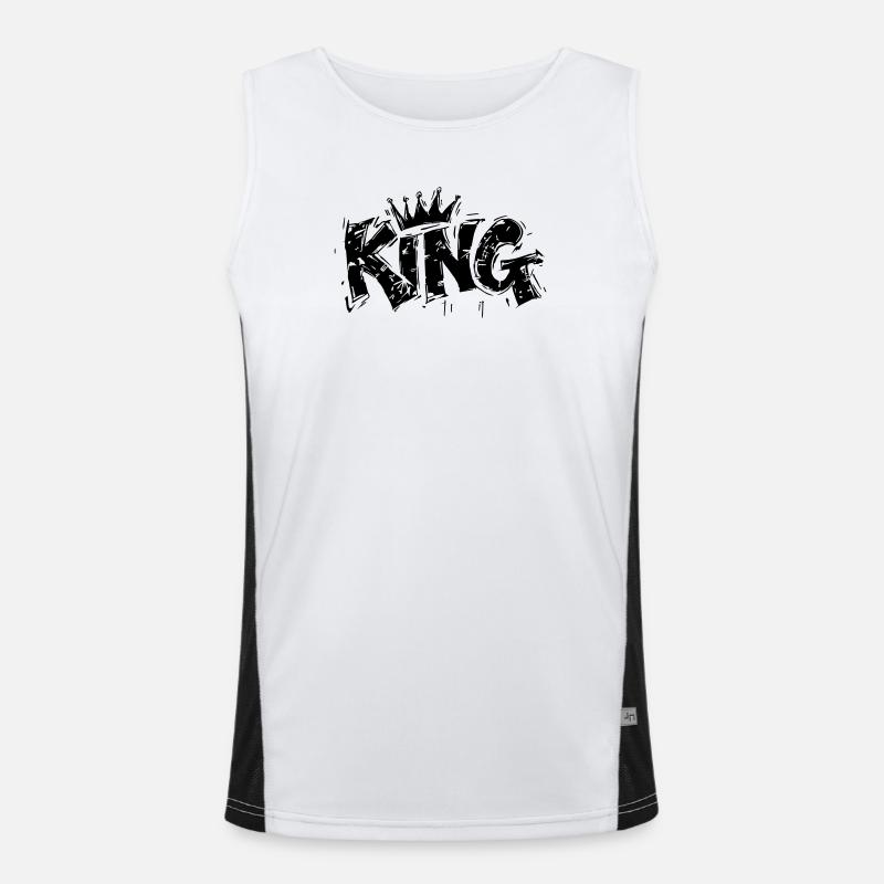 King Graffiti Lettering Men's Functional Contrast Tank Top 