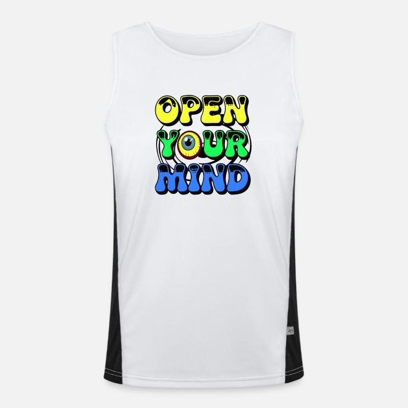 Vibrant Eye-Design  Men's Functional Contrast Tank Top 