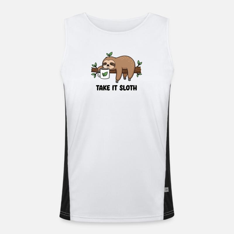 Lazy Latte Men's Functional Contrast Tank Top 