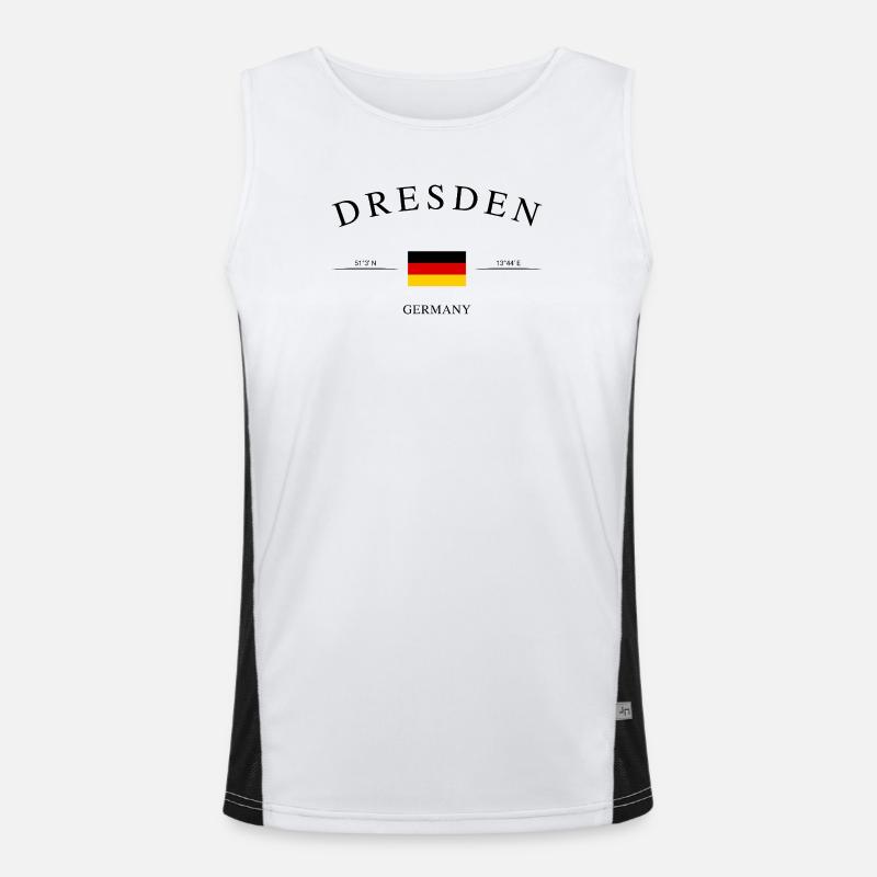 Dresden Deutschland – Urlaub Souvenir & Geschenk Funktionelles Kontrast-Tank Top für Männer 