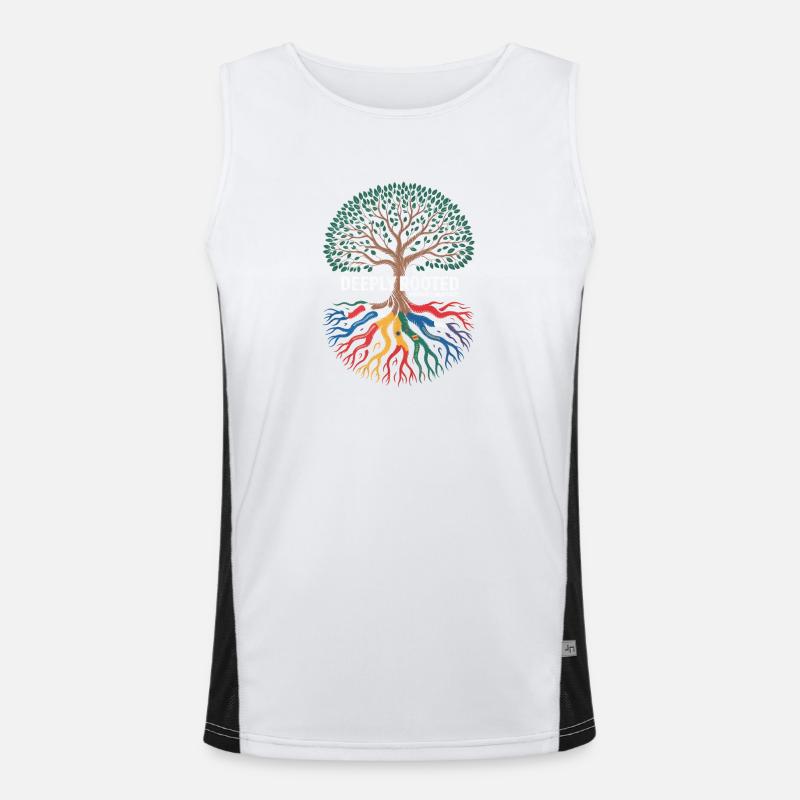 Deeply Rooted Hispanic Heritage Roots Men's Functional Contrast Tank Top 