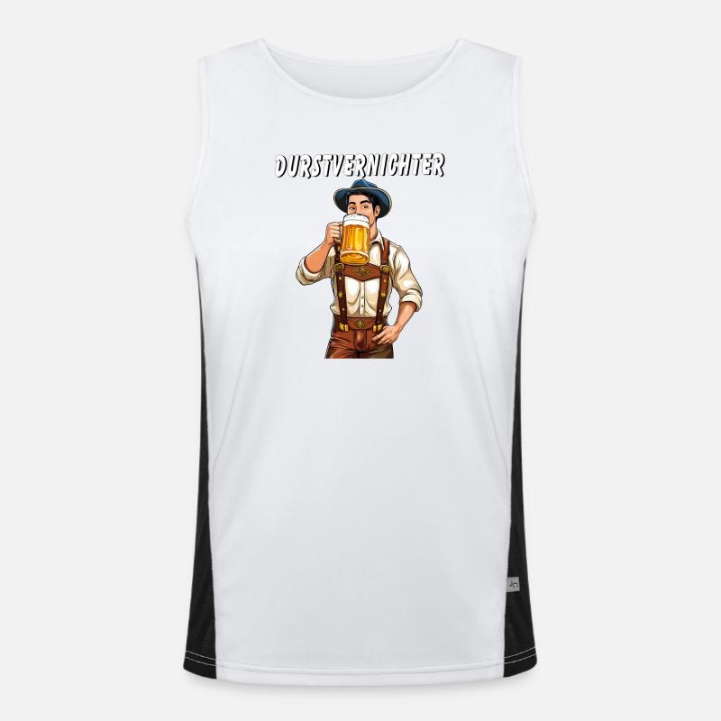 MANN Bier Funktionelles Kontrast-Tank Top für Männer 