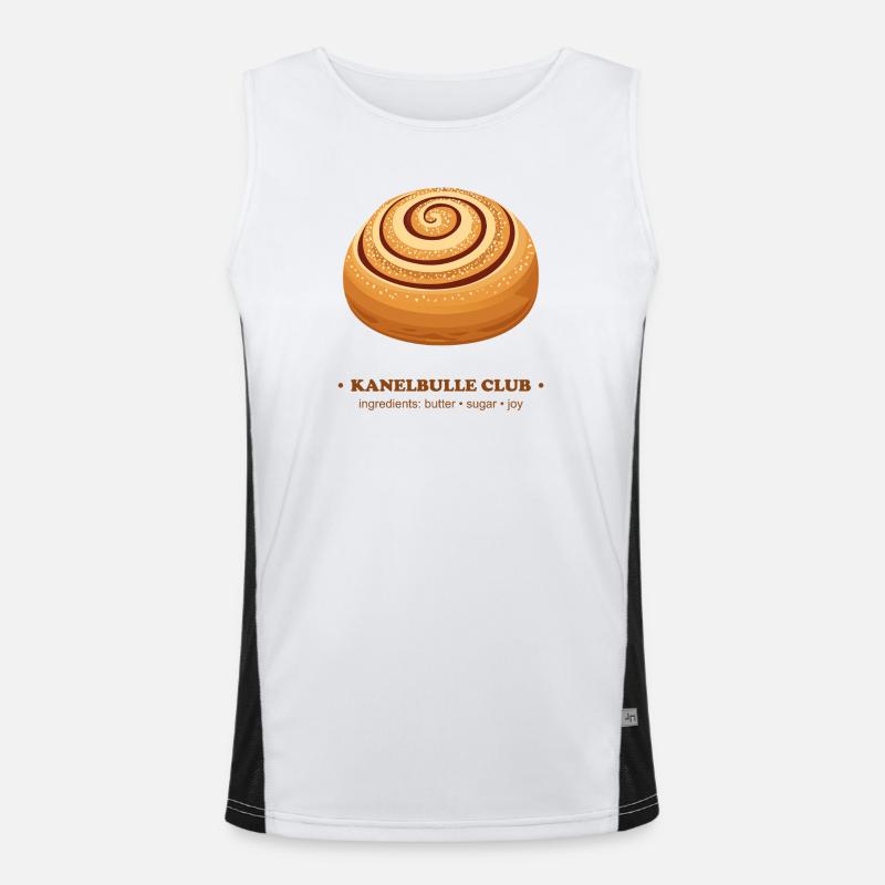 Skate Rolling Cinnamon Bun Design Débardeur respirant contrasté Homme 