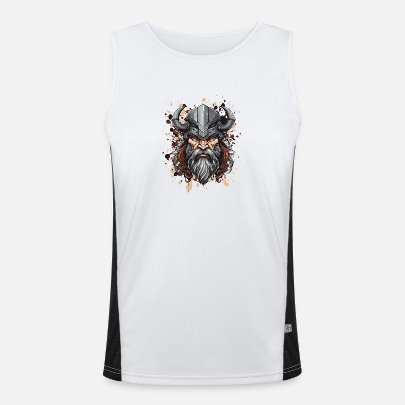 Wikinger Krieger Funktionelles Kontrast-Tank Top für Männer 