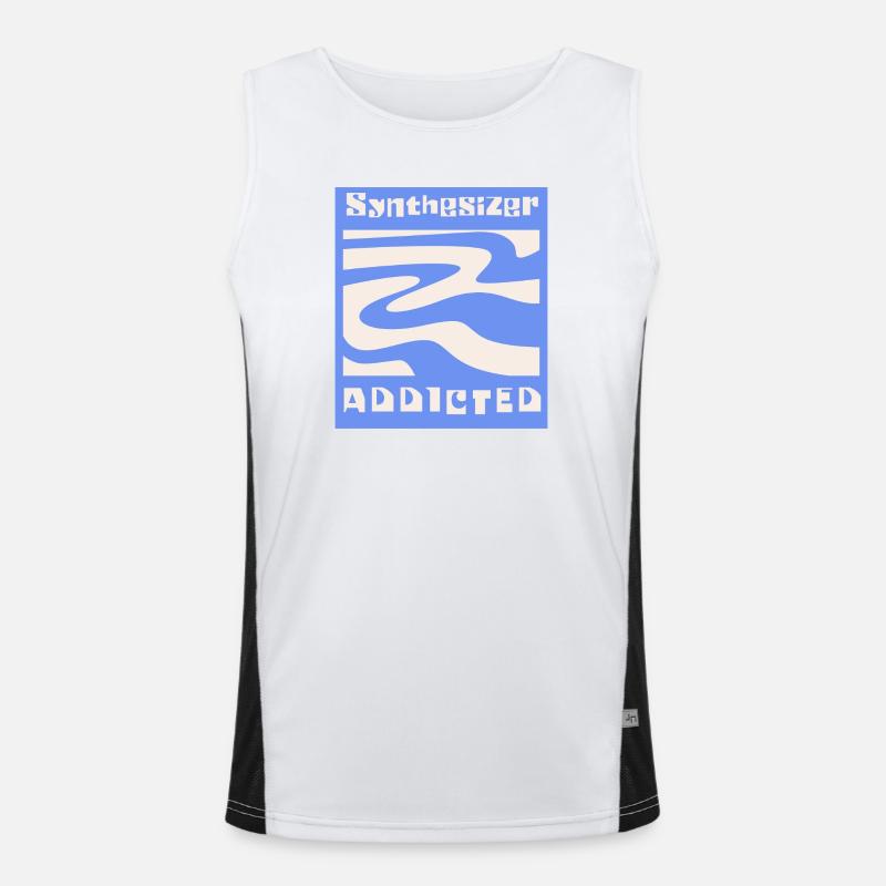 Synthesizer addicted Synth Modular Funktionelles Kontrast-Tank Top für Männer 
